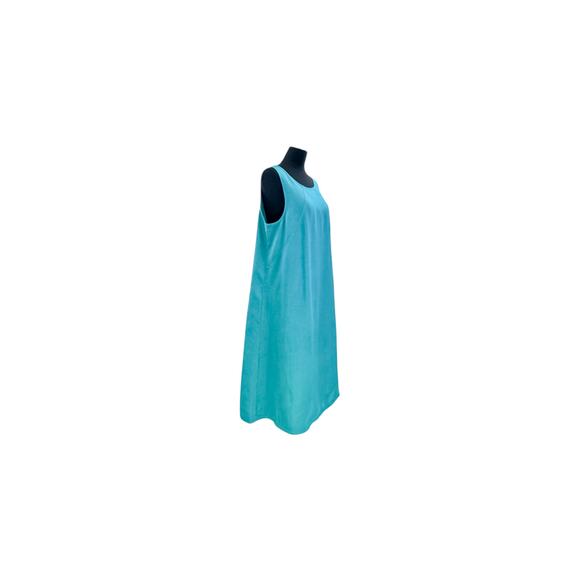 Grand Greece Linen Sleeveless Dress - Teal - 3X - Picture 4 of 7